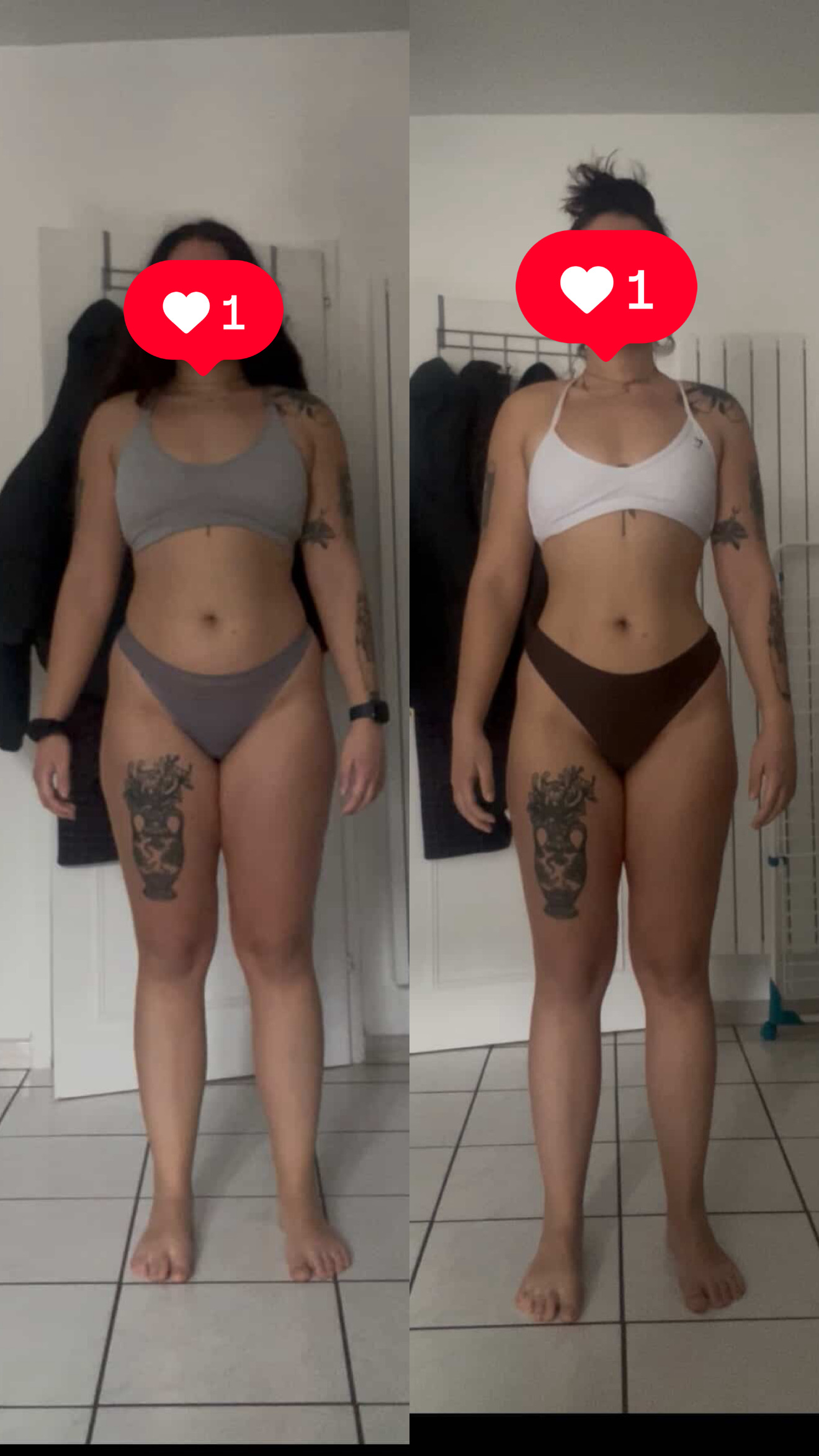 Transformation avant après d'une cliente accompagnée